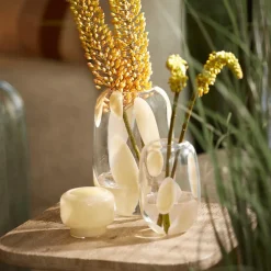 Woondecoratie|Ygo TL-Houder SOLVAY Glas Lichtgeel