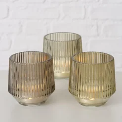 Woondecoratie|Ygo TL-Houder TIAGGO Glas Groen L Ass.