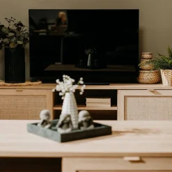 Tv-Meubelen|Ygo TV-meubel EIVISSA Sonoma Eik/Riet B150