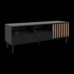 Tv-Meubelen|Ygo Tv-Meubel ERNESTO 2xNIS-2L-D B 138 Artisan Eik/Zwart