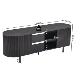 Tv-Meubelen|Ygo TV-meubel PORTO B160 Donkerbruin