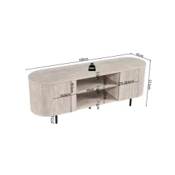 Tv-Meubelen|Ygo Tv-Meubel PORTO B160 Travertijnlook