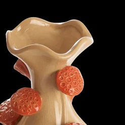 Woondecoratie|Ygo Vaas ODHALI Ker. Creme/Oranje