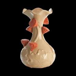 Woondecoratie|Ygo Vaas ODHALI XL Ker. Creme/Oranje