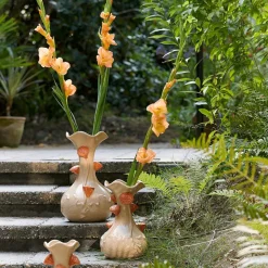 Woondecoratie|Ygo Vaas ODHALI XL Ker. Creme/Oranje