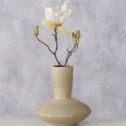 Woondecoratie|Ygo Vaas OSIS Laag Ker. Mat Beige