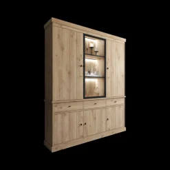 Vitrinekasten|Ygo Vitrinekast CASTELLO B182 Lichte Eik