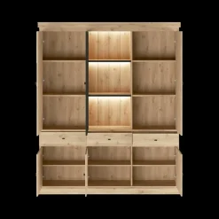 Vitrinekasten|Ygo Vitrinekast CASTELLO B182 Lichte Eik