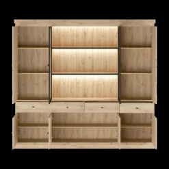 Vitrinekasten|Ygo Vitrinekast CASTELLO B240 Lichte Eik