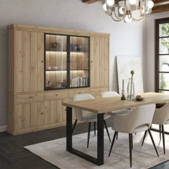 Vitrinekasten|Ygo Vitrinekast CASTELLO B240 Lichte Eik