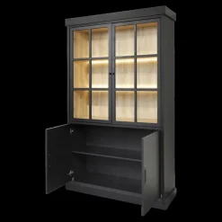 Vitrinekasten|Ygo Vitrinekast WINSTON Zwart B122