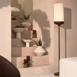 Vloerlampen|Ygo Vloerlamp DANIA Bruin/Creme