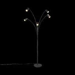 Vloerlampen|Ygo Vloerlamp MARLEY 5Del. Met. Zwart