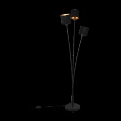 Vloerlampen|Ygo Vloerlamp TOMMY 3Del. Met. Mat Zwart
