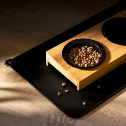 Voederbakken|Ygo Voederbak HARO 2Del. Zwart/Bamboe