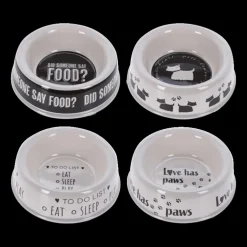 Voederbakken|Ygo Voederbak PETTY Mel. Ø25 Wit/Zw Ass.