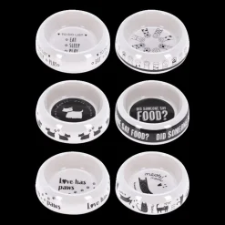 Voederbakken|Ygo Voederbak PETTY Mel. Ø18 Wit/Zw Ass.