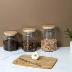 Bewaaraccessoires|Ygo Voorraadbokaal EMMEK 2.9l Glas/Hout