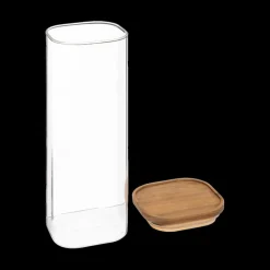 Bewaaraccessoires|Ygo Voorraadpot AZIME Glas/Acacia 2l