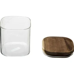 Bewaaraccessoires|Ygo Voorraadpot AZIME Glas/Acacia 600ml