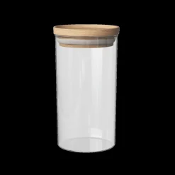 Bewaaraccessoires|Ygo Voorraadpot BJORN Glas Hout 1l