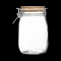 Bewaaraccessoires|Ygo Voorraadpot HOMEMADE 1l Glas/Hout