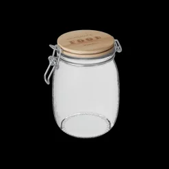 Bewaaraccessoires|Ygo Voorraadpot HOMEMADE 1l Glas/Hout