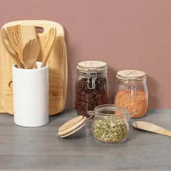 Bewaaraccessoires|Ygo Voorraadpot HOMEMADE 0.5l Glas/hout