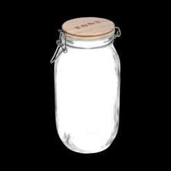 Bewaaraccessoires|Ygo Voorraadpot HOMEMADE 2l Glas/Hout