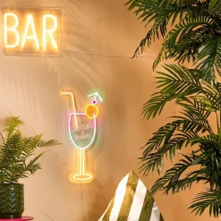 Wandlampen|Neonverlichting|Ygo Wandlamp BAR Neon Geel