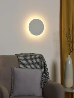 Wandlampen|Ygo Wandlamp EKLYPS Ø25cm Wit