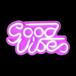 Decoratieve Accessoires|Kinderverlichting|Ygo Wandlamp GOOD VIBES Roze