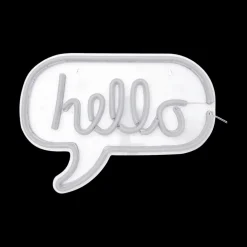 Kinderverlichting|Decoratieve Accessoires|Ygo Wandlamp HELLO Acryl Roze/Wit