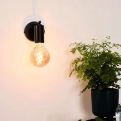 Wandlampen|Ygo Wandlamp LEANNE Zwart