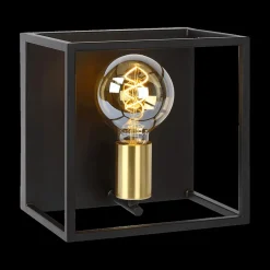 Wandlampen|Ygo Wandlamp RUBEN 1Del. Zwart/Goud