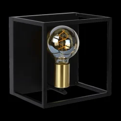 Wandlampen|Ygo Wandlamp RUBEN 1Del. Zwart/Goud