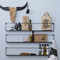 Muurplanken & Rekken|Wandrekken|Ygo Wandplank AUSTRIAN 100x16, Zwart