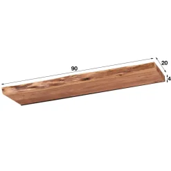 Wandrekken|Ygo Wandplank MARKAS Massief acacia naturel