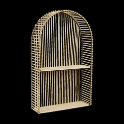 Muurplanken & Rekken|Wandrekken|Ygo Wandrek JAVASSE Boog Rotan Nat.