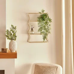 Muurplanken & Rekken|Wandrekken|Ygo Wandrek JUVRY 2Niv. Metaal Beige