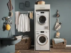 Wasruimte & Opbergkasten|Ygo Wasmachinekast LAUNDRY H200 Wit