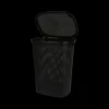 Was- & Linnenmanden|Badkameropbergers|Ygo Wasmand FILOM Hoog 60l M/Deksel Zwart
