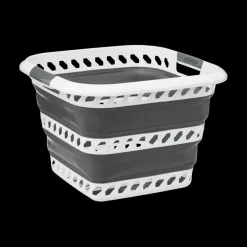 Was- & Linnenmanden|Badkameropbergers|Ygo Wasmand LAUNDRIK S Plooibaar Wit/Grijs