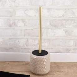 Toiletaccessoires|Ygo Wc-Borstel ECAILLE Beige/Goud