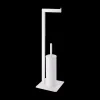 Toiletaccessoires|Ygo WC-Borstel/Pap.Houder CARZO Met. Wit