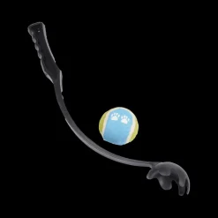 Huisdierspeelgoed|Ygo Werpstok M/Bal TENNIS Zwart