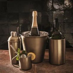 Aperitief & Wijn|Ygo Wijnkoeler PEARLIO Schuin Brushed Goud