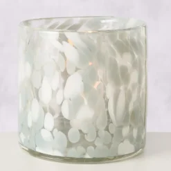 Woondecoratie|Ygo Windlicht BABLU Rnd Gls Bl/Gr