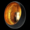 Woondecoratie|Ygo Windlicht EILIA Eivorm Met. Zwart/Goud L