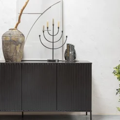 Dressoirs|Ygo Woood Dressoir GRAVURE Zwart B200